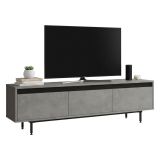 Mobile TV argento e nero 160x35x45h cm 3 ante - Titli