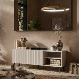 Mobile TV beige 150x42x52h cm 3 ante - Molini