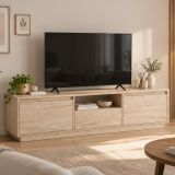 Mobile TV beige 160x29x42h cm 3 ante - Morrigan