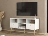 Mobile TV bianco 117x39x60h cm in legno - Conte