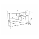 Mobile TV bianco 120x39x75h cm in legno - Ivette