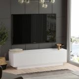 Mobile TV bianco 140x35x38h cm 2 ante - Kenneth