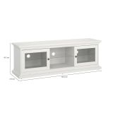 Mobile TV bianco 149x41x50h cm 2 ante - Damrey