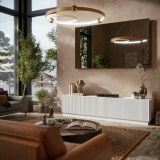 Mobile TV bianco 200x40x48h cm 4 ante - Macherio