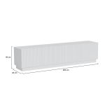 Mobile TV bianco 200x40x48h cm 4 ante - Macherio