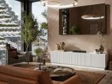 Mobile TV bianco 200x40x48h cm 4 ante - Macherio