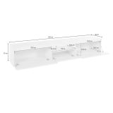 Mobile TV bianco 220x40x35h cm 3 ante - Annett