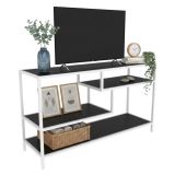 Mobile TV bianco e antracite 120x39x75h cm in legno - Ivette