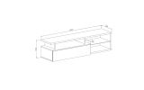 Mobile TV bianco e bianco lucido 160x38x41h cm in legno - Gisella