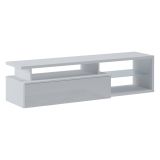 Mobile TV bianco e bianco lucido 160x38x41h cm in legno - Gisella