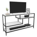 Mobile TV bianco e nero 120x39x75h cm in legno - Ivette