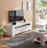 Mobile TV bianco lucido 120x42x40h cm 2 ante - Sparaxis