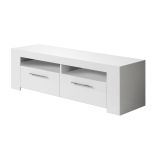 Mobile TV bianco lucido 120x42x40h cm 2 ante - Sparaxis