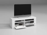 Mobile TV bianco lucido 120x42x40h cm 2 ante - Sparaxis