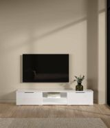 Mobile TV bianco lucido 172x39x33h cm in legno - Ammiro