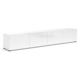 Mobile TV bianco lucido 225x38x39h cm 4 ante - Ame