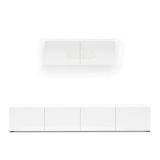 Mobile TV bianco lucido 225x38x39h cm 6 ante - Vongfong