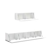 Mobile TV bianco lucido 225x38x39h cm 6 ante - Vongfong