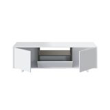 Mobile TV bianco lucido e grigio cenere 150x41x46h cm 3 ante - Andalusia