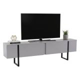 Mobile TV grigio e nero 180x29x50h cm 2 ante - Lilith