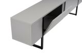 Mobile TV grigio e nero 180x29x50h cm 2 ante - Lilith