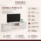 Mobile TV marmo 160x29x42h cm 3 ante - Morrigan