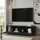 Mobile TV nero 140x35x38h cm 2 ante - Goro