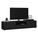 Mobile TV nero 177x39x38h cm 2 ante e 1 cassetto - Giaele