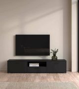 Mobile TV nero 177x39x38h cm 2 ante e 1 cassetto - Giaele