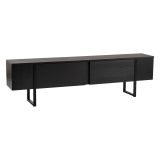 Mobile TV nero 180x29x50h cm 2 ante - Lilith
