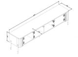 Mobile TV nero 190x39x50h cm 4 ante - Brembana