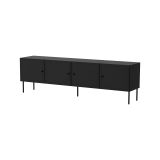 Mobile TV nero 201x40x60h cm 4 ante - Piode