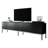 Mobile TV nero e argento 180x30x47h cm modulabile - Espero
