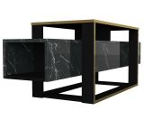 Mobile TV nero e oro 160x46x49h cm in legno - Jo