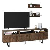 Mobile TV noce 170x30x40h cm 3 ante - Barete