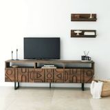 Mobile TV noce 170x30x40h cm 3 ante - Barete