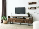 Mobile TV noce 170x30x40h cm 3 ante in legno - Barbania