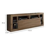 Mobile TV noce 172x42x66h cm in legno - Kujira