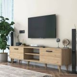 Mobile TV noce 180x35x48h cm modulabile - Messalina