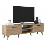 Mobile TV noce 180x35x48h cm modulabile - Messalina