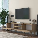 Mobile TV noce 180x35x48h cm modulabile - Messalina