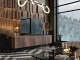 Mobile TV noce 190x40x58h cm 4 ante - Marea