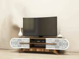 Mobile TV noce e bianco 145x37x37h cm 2 ante - Matsu