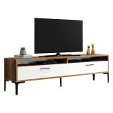 Mobile TV noce e bianco 47x35x180h cm modulabile - Angiari