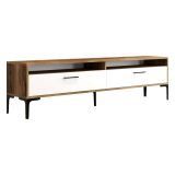 Mobile TV noce e bianco 47x35x180h cm modulabile - Angiari