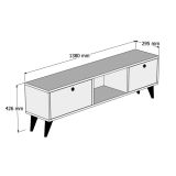 Mobile TV noce e nero 138x29x42h cm 2 ante - Bloem
