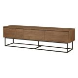 Mobile TV noce e nero 180x40x50h cm in legno - Iginia