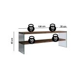 Mobile TV noce scuro 120x35x45h cm in legno - Italia