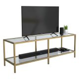 Mobile TV oro 130x40x45h cm in metallo - Donata