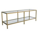 Mobile TV oro 130x40x45h cm in metallo - Donata
